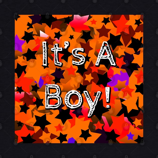 It's A Boy! Stars Orange by BlakCircleGirl